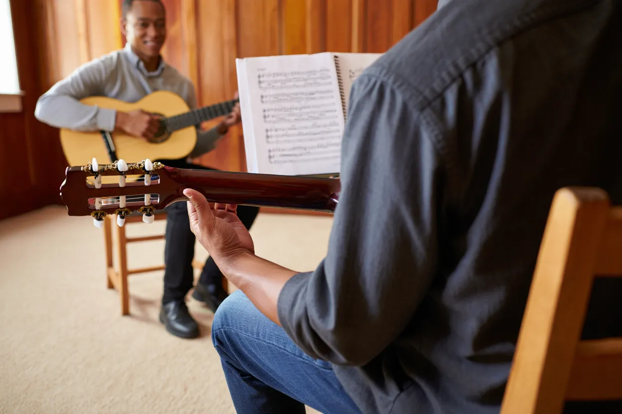 Music lesson in progress